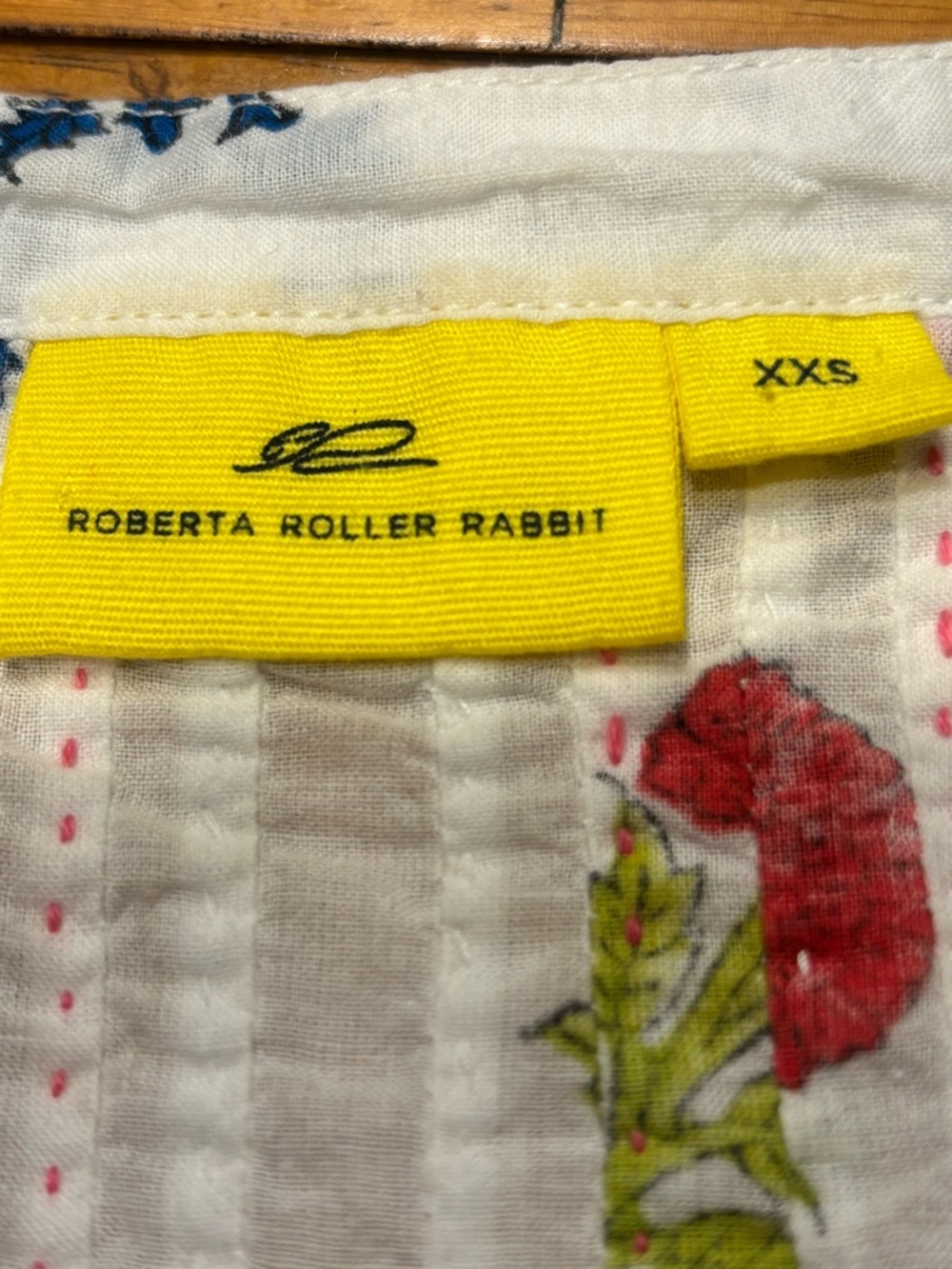 Roberta Roller Rabbit Floral Embroidered Tunic Top - Picture 5 of 7